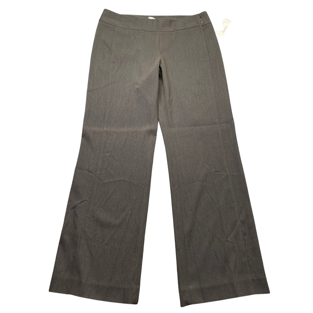 Cabi Lauren Truffle Dress Pants Brown Wide Leg Side Zip Trousers 209 Size 14 NWT
